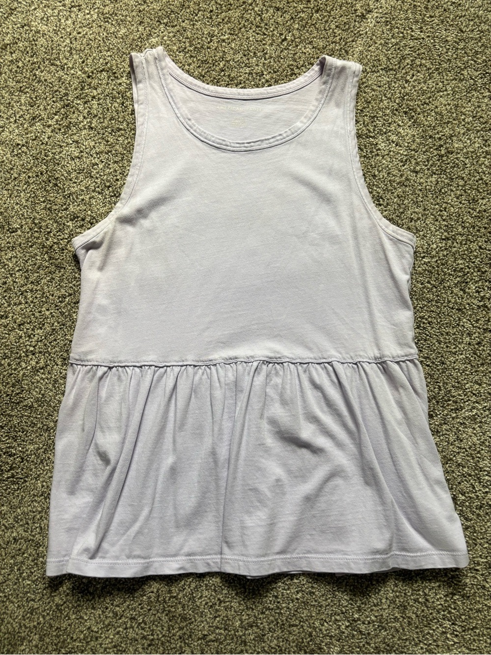 American Eagle Outfitters Lavender Sleeveless Peplum Tank